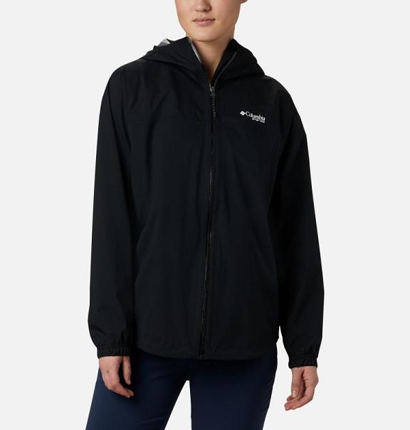 Columbia PFG Rain Jacket Black For Women's NZ80732 New Zealand